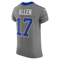 Buffalo Bills Josh Allen Nike Gray Nickel City Vapor F.U.S.E. Elite Jersey