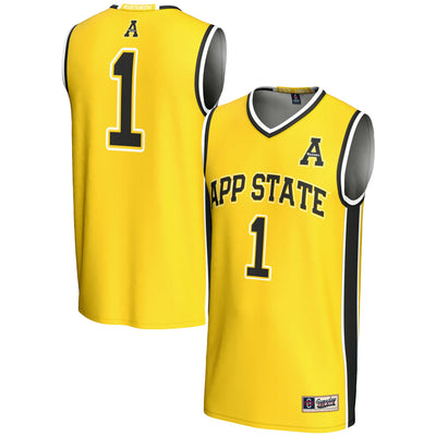 #1 Appalachian State Mountaineers GameDay Greats Lightweight Basketball Jersey - Gold
