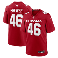 Arizona Cardinals Aaron Brewer Nike Cardinal Team Game Jersey