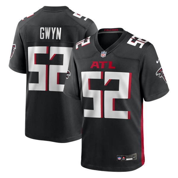Atlanta Falcons Jovaughn Gwyn Nike Black Team Game Jersey