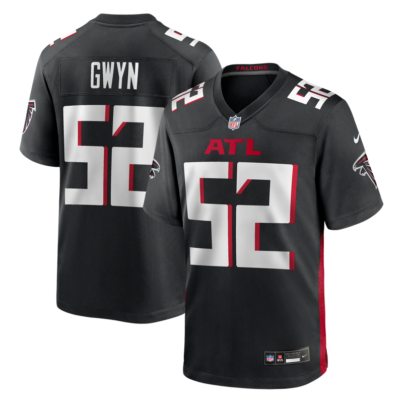 Atlanta Falcons Jovaughn Gwyn Nike Black Team Game Jersey