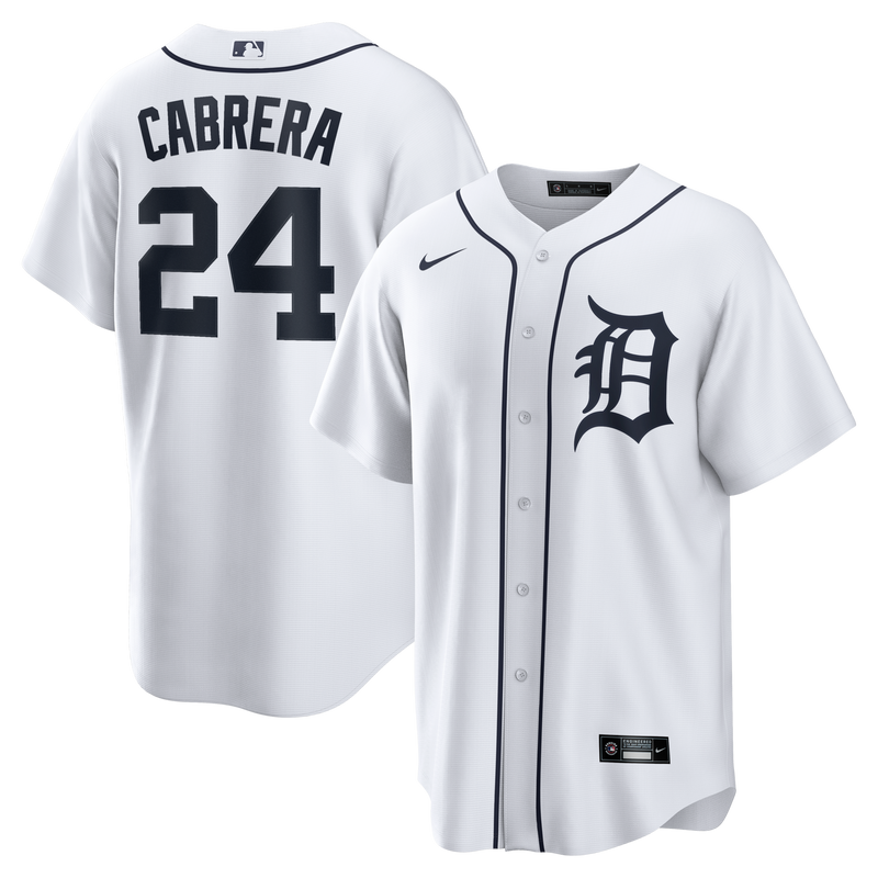 Detroit Tigers Miguel Cabrera Nike White Home Retired Player Replica Jersey