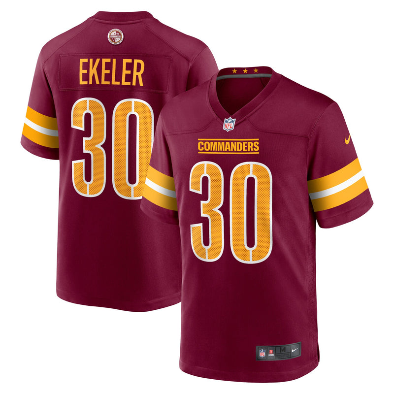 Washington Commanders Austin Ekeler Nike Burgundy Game Player Jersey