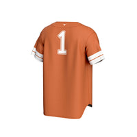 #1 Texas Longhorns GameDay Greats Collegiate Baseball Fashion Jersey - Texas Orange