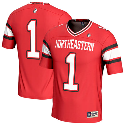 #1 Northeastern Huskies GameDay Greats Lightweight Collegiate Football Fashion Jersey - Red
