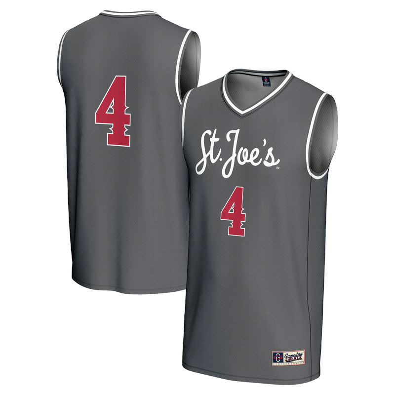#4 Saint Joseph's Hawks GameDay Greats Lightweight Basketball Fashion Jersey - Gray