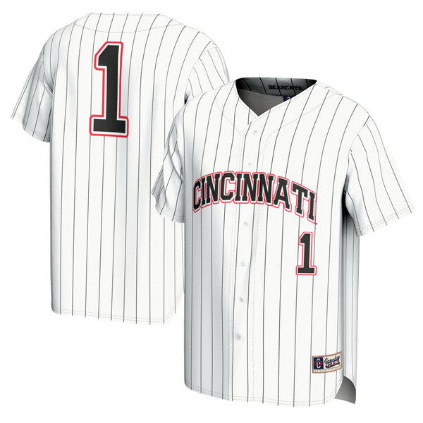 #1 Cincinnati Bearcats GameDay Greats Lightweight Baseball Fashion Jersey - White