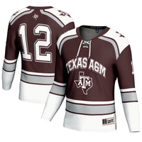 #12 Texas A&M Aggies GameDay Greats Hockey Fashion Jersey – Maroon