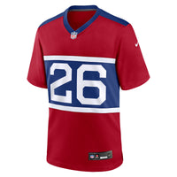 New York Giants Devin Singletary Nike Century Red Alternate Player Game Jersey