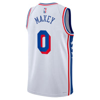 Philadelphia 76ers Nike Association Edition Swingman Jersey - White - Tyrese Maxey
