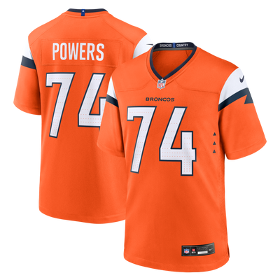 Denver Broncos Ben Powers Nike Orange Team Game Jersey