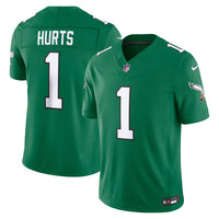 Philadelphia Eagles Jalen Hurts Nike Kelly Green Alternate Vapor F.U.S.E. Stitched Limited Jersey