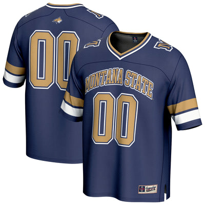 #00 Montana State Bobcats GameDay Greats Collegiate Football Fashion Jersey - Navy