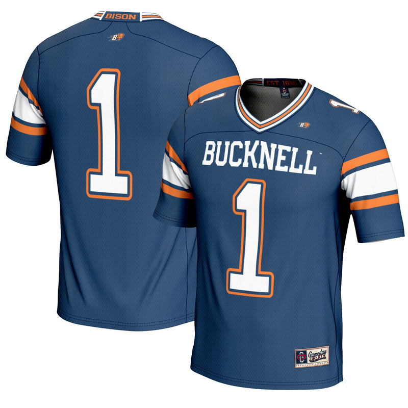 #1 Bucknell Bison GameDay Greats Endzone Football Jersey - Blue