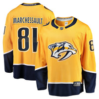 Nashville Predators Jonathan Marchessault Fanatics Gold Home Premier Breakaway Player Jersey
