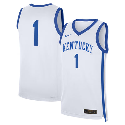 #1 Kentucky Wildcats Nike Home Replica Jersey - White