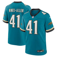Jacksonville Jaguars Josh Hines-Allen Nike Teal Prowler Throwback Player Game Jersey