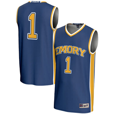 #1 Emory Eagles GameDay Greats Lightweight Basketball Jersey - Blue