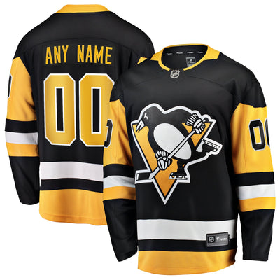 Pittsburgh Penguins Fanatics Black Home Breakaway Custom Jersey