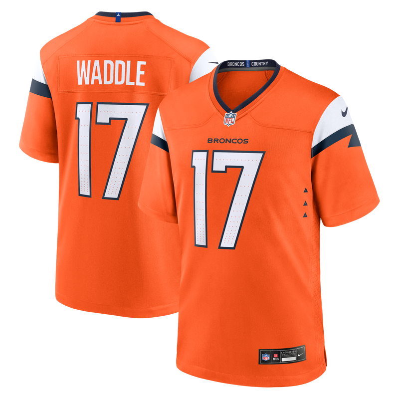 Denver Broncos Jaylen Waddle Nike Orange Game Jersey