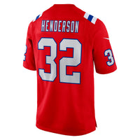 New England Patriots TreVeyon Henderson Nike Red Alternate Game Player Jersey