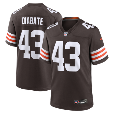 Cleveland Browns Mohamoud Diabate Nike Brown Team Game Jersey
