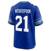Seattle Seahawks Devon Witherspoon Nike Royal Throwback Player Game Jersey
