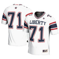 #71 Liberty Flames GameDay Greats Football Jersey – White