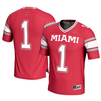 #1 Miami University RedHawks GameDay Greats Football Jersey - Red