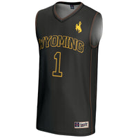 #1 Wyoming Cowboys GameDay Greats Lightweight Basketball Jersey - Black