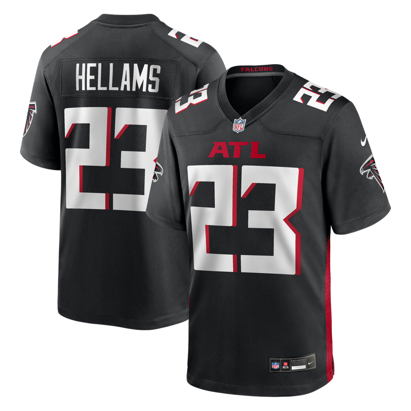 Atlanta Falcons DeMarcco Hellams Nike Black Team Game Jersey