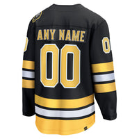 Boston Bruins Fanatics Black Home Breakaway Custom Jersey
