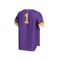#1 ECU Pirates GameDay Greats Lightweight Collegiate Baseball Fashion Jersey - Purple