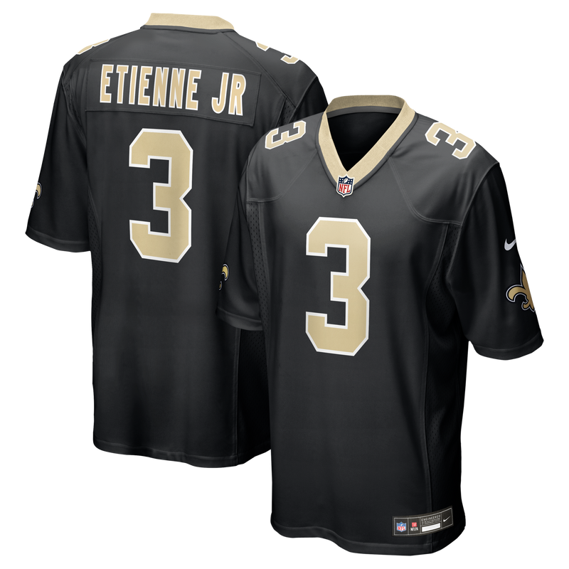 New Orleans Saints Travis Etienne Jr Nike Black Game Jersey