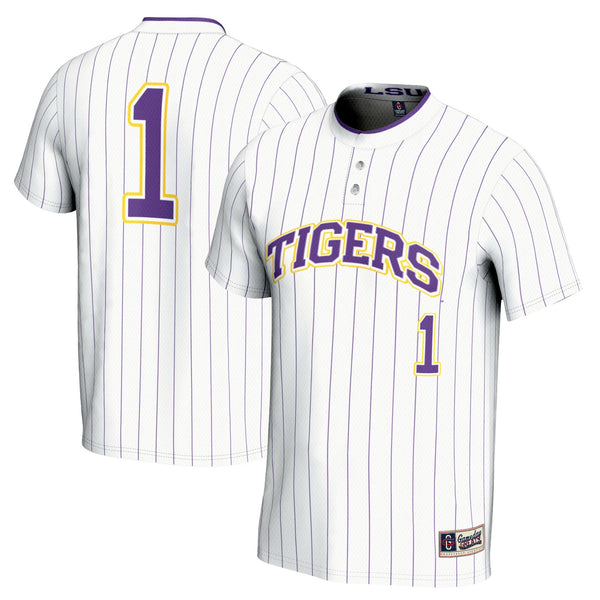 #1 LSU Tigers GameDay Greats Lightweight Softball Jersey - White