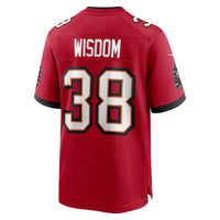 Tampa Bay Buccaneers Rashad Wisdom Nike Red Team Game Jersey