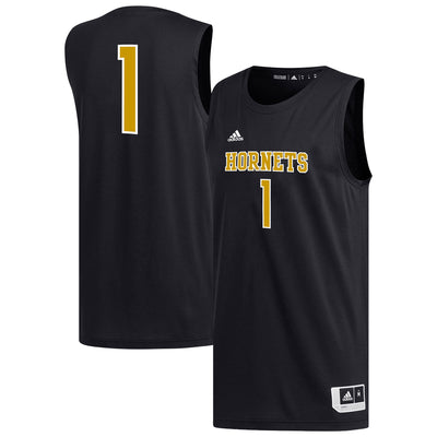 #1 Alabama State Hornets adidas Replica Basketball Jersey - Black