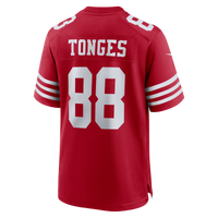 San Francisco 49ers Jake Tonges Nike Scarlet Team Game Jersey