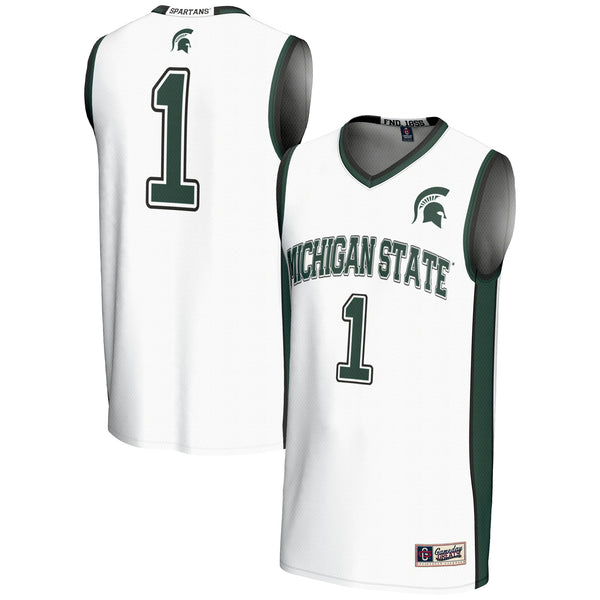 #1 Michigan State Spartans GameDay Greats Lightweight Basketball Jersey - White