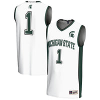 #1 Michigan State Spartans GameDay Greats Lightweight Basketball Jersey - White