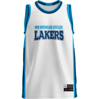 Mid Michigan College GameDay Greats Lightweight Basketball Jersey - White