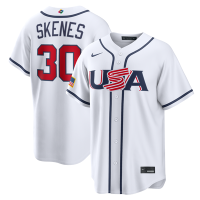 USA Baseball Paul Skenes Nike White 2026 World Baseball Classic Home Stadium Jersey