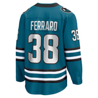San Jose Sharks Mario Ferraro Fanatics Teal Home Breakaway Player Jersey