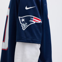 New England Patriots Drake Maye Nike Navy Player Game Jersey