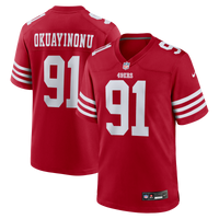 San Francisco 49ers Sam Okuayinonu Nike Scarlet Team Game Jersey