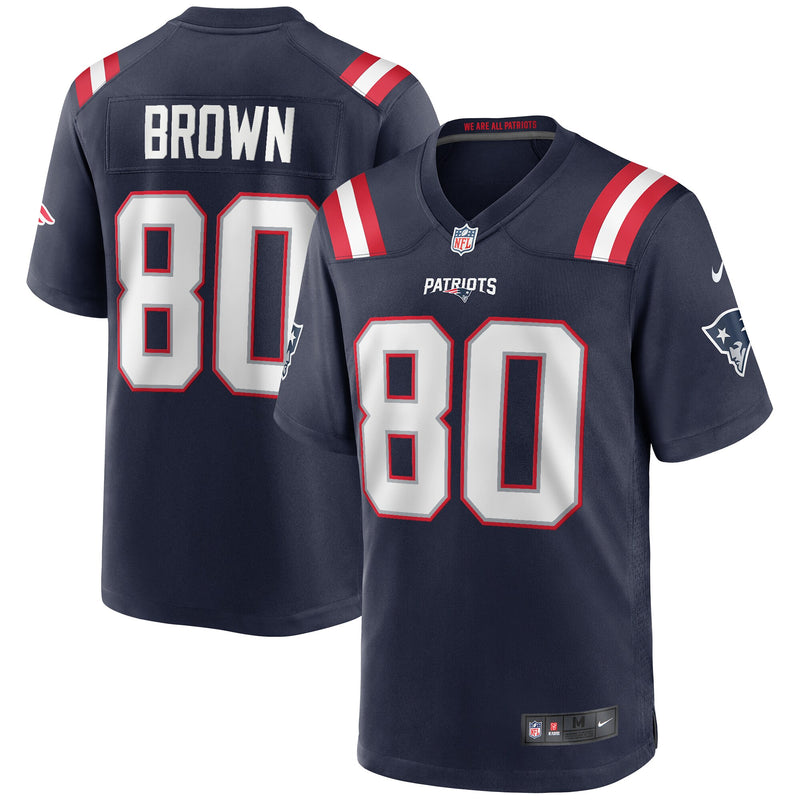 New England Patriots Troy Brown Nike Navy Game Retired Player Jersey