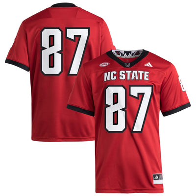 #87 NC State Wolfpack adidas Premier Jersey - Red