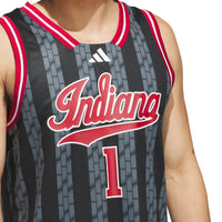 #1 Indiana Hoosiers adidas Replica Swingman Jersey - Black