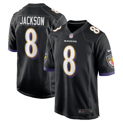 Baltimore Ravens Lamar Jackson Nike Black Alternate Game Jersey