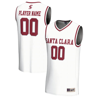 Santa Clara Broncos GameDay Greats NIL Pick-A-Player Basketball Lightweight Jersey - White